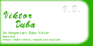 viktor duba business card